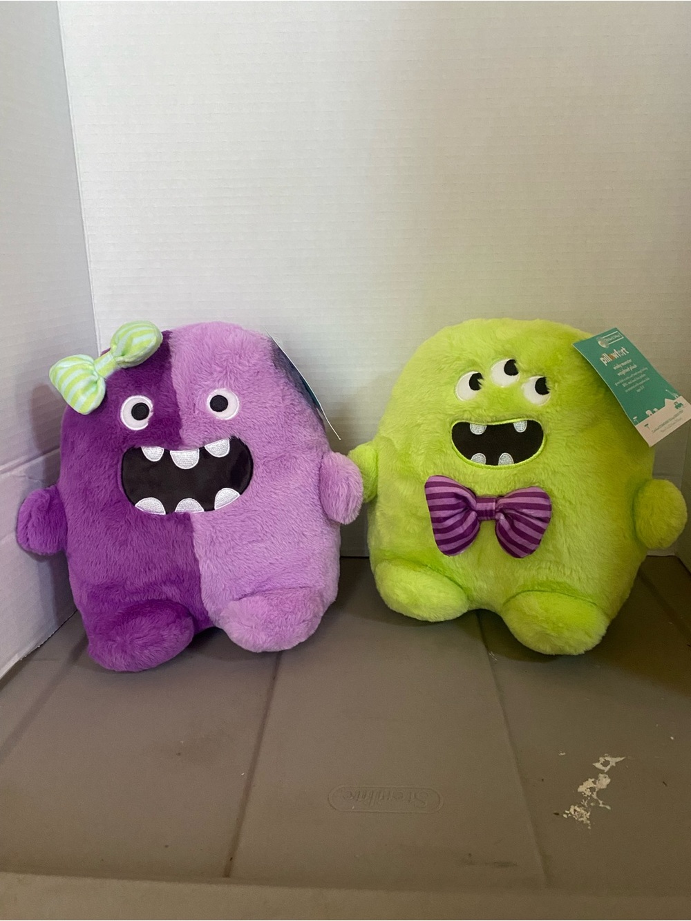 Plush Monster Buddy Soft Toy - Purple and Lime Green Pillowfort weighted